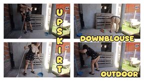 UPSKIRT AND DOWNBLOUSE - CLEANING OUTDOOR