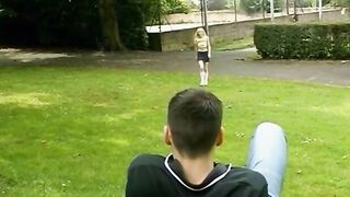 Cougartown: MILF Tracy Kisses A Young Stud Hard In POV Fashion