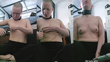 Private Moments - Submissive Nipple Pain Play Masturbation
