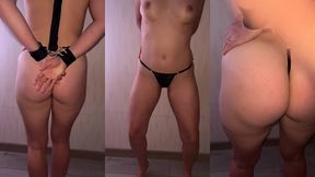 une danse sexy nue avec les main attachee