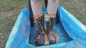 Messy wellies