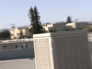 Hawt Teen Bangs Her Stepbrother on the Dorm Roof