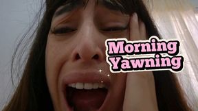 Morning yawning and red eyes