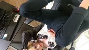 Secretary Slut Miss Helena - Instead of Dictation She Gets Her Own Sperm in Her Face!