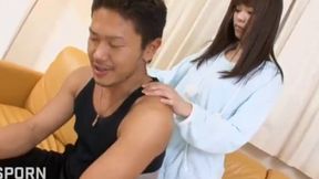 Excited Japanese Teen Seduces Hot Couple for Bedtime Pleasure Night Creampie Adventure