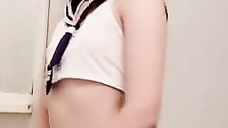 コスプレ痴女がお風呂で変態オナニー