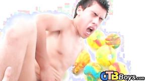 ”Hot Latino twink moans from pleasure during sexy train fuck”