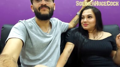 Tattooed curvy Sofia nails her casting interview with a deepthroat and squirting climax