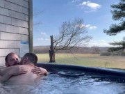 Hot tub date on the farm.