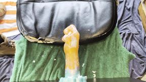 watch my hole swallow a vibrating fist plug close up
