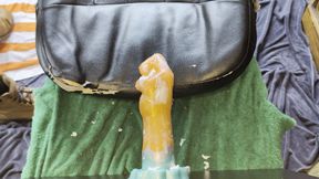 watch my hole swallow a vibrating fist plug close up