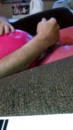 Gay, cd, slime, sounding, masturbate in pink nylon.