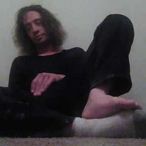 Naked Transgirl Titplay, Footplay, Verbally Whining Masturbating Wbuttplay