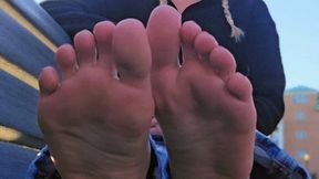Queen Blondee (Sara Bee) Pink Soles at the pier