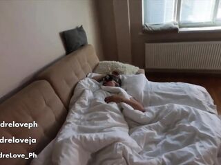 // Foot Fetish // Andre Love in White Socks Stroking Her Lover's Penis