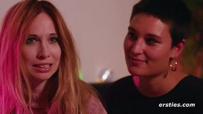 Amateur babes enjoy lesbian sex after a date