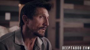 Tommy Gunn & his stepdad destroy petite blonde teen Jessy Jones' tight ass in forbidden threesome