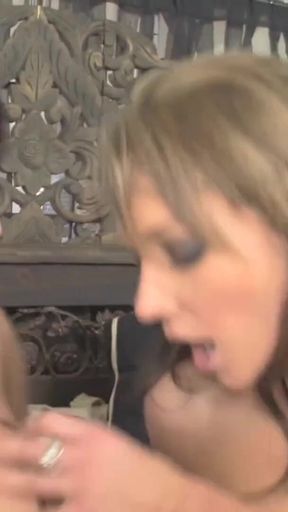 Magnificent milfs getting pussies slammed in foursome