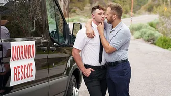 Hot Mormon guy confesses his desires and explores gay sex with a hung stud
