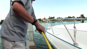 Busty babe gets stuffed with hard cock and jizzed on tits