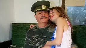 Legal-age Chick Taking Orders From An Old Sarge - MatureNL