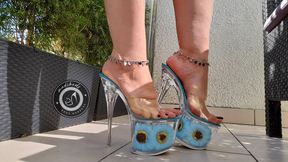 sexy clear heels