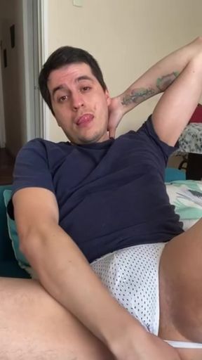 Soon-to-be Gooner Guy with His New Dildo Shoved up His Ass