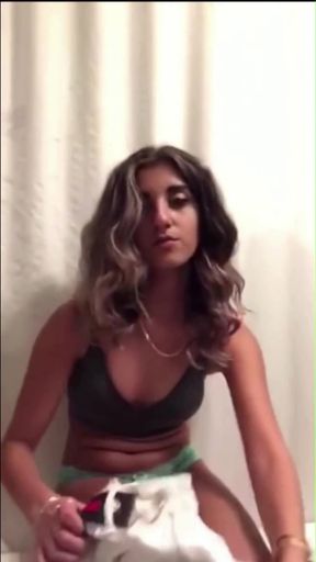 Latina babe with big ass and huge cock on OnlyFans takes a cumshot to her juicy