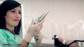 Sensual nurse in a private moment