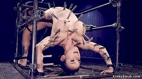 Nadia Styles - Brunette In Custom Metal Device Whipped