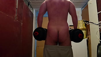 Dominant Master PhantomGentX Trains his Bull Neck Naked with Strong dominant Legs