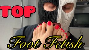 Slave worships Stepmommy foot, kisses feet and licks toes - dirty soles lickling shoe boot worship toenail fetish 4K