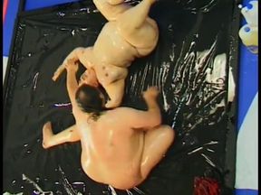 Nasty fatso lady Patty Parker is fond of getting her unstoppable body oiled and her cunt drilled with toy by curious dude