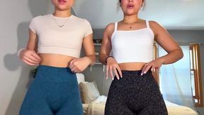 Lusty twin sisters enjoy a fun and flirty fashion haul trying on sexy
