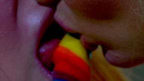 big tits lesbian blondes shyla stylez and tyler faith share their favorite treat