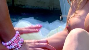 big tits lesbian blondes shyla stylez and tyler faith share their favorite treat