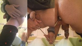 a large, sagging, fleshy sphincter is suctioned to the floor