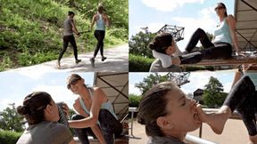 Slave girl publicly humiliated and dominated (remastered)