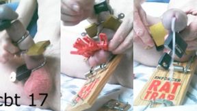 solo cbt 13 - hung solo amateur cbt locks clothespins and rat traps