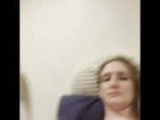 Cute trans girl rubs herself until she cums