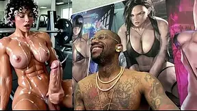 Sweaty Buff Rear Beef Cake Transgender Girl Jerking Off And Seeding All