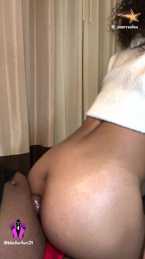 19 Year Old Foot Model Grinds My Dick with Her Ass for the First Time - Petite Handjob on BBC, Sexy Assjob, Pov3 (mobile View)