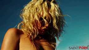 Blonde Woman Masturbates on an Atv in the Desert