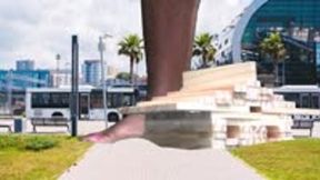 Giantess Soles Knock Down Buildings 4k smaller