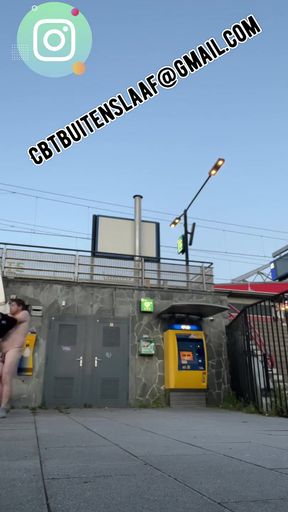 Nude walk on trainstations