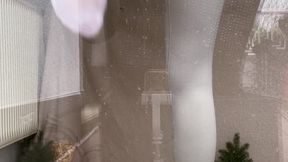 Window Glass Play – Sock Start, Sensual Trampling & Squeaking by Lana von Winter