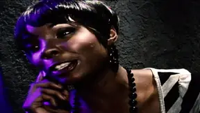 Blacked out beauty Stacy Adams devours every inch