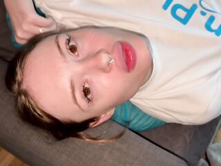 Cunt prank ended swallowing cum. Put her vibrating ,whilst cute relax