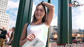 ”Timid sexy girl Swept Off Her Feet on the Street”