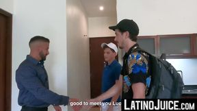 LatinoJuice.com - Inked Latino jock Sahid rides on top of gay Mateo huge cock